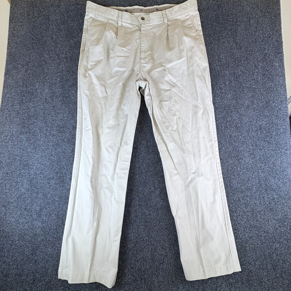 Dockers Khakis Pants Mens 35x30 Beige Cotton Classic Fit Casual Straight Leg